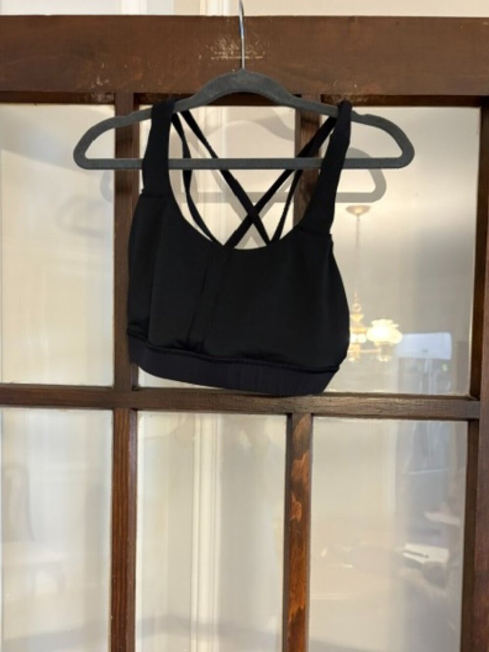 Lululemon Black Racerback Sports Bra, Size 6